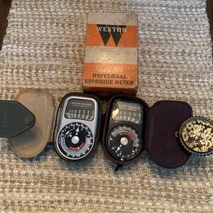Lot Of 2 vintage Weston Master light meters 1 & 2